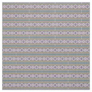 Tribal Multicolored ancient symbol folk art design Fabric