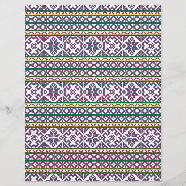 Tribal Multicolored ancient symbol folk art design Personalized Letterhead (Front)