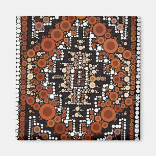 Tribal Native American Earth Tones Mosaic Magnet
