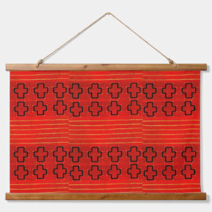 Tribal Native American Southwest Weaving Navajo Hanging Tapestry