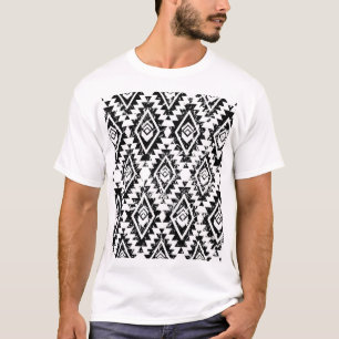 Tribal Navajo: black white geometric. T-Shirt
