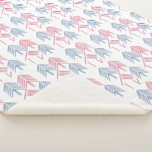 Tribal Nordic Seamless Pattern Line Art Design Sherpa Blanket