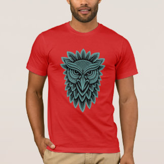 Tribal Owl Head Geometric Wildlife T-Shirt