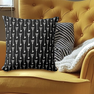 Tribal Owl Skeleton Key Cushion