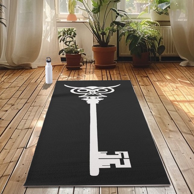 Tribal Owl Skeleton Key Yoga Mat (Creator Uploaded)