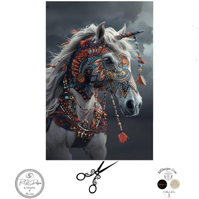 Tribal Painted American Indian Digital Decoupage Tissue Paper (Creator Uploaded)