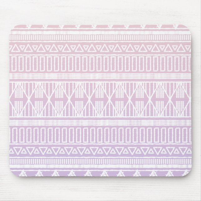 Tribal Pastel Pink Purple Mouse Pad (Front)