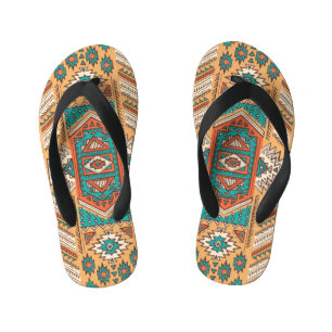Tribal pattern, perfect for decor. kid's jandals