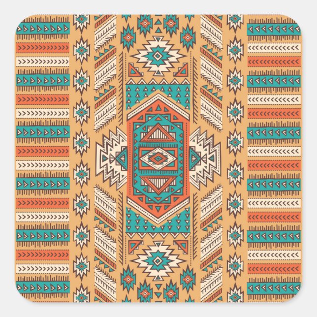 Tribal pattern, perfect for decor. square sticker (Front)
