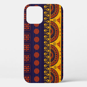 Tribal pattern, versatile for various uses. iPhone 12 case