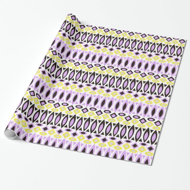 Tribal pattern wrapping paper (Unrolled)