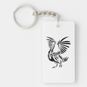 Tribal Pelican Art Key Ring