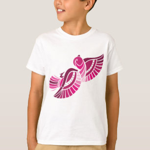 Tribal Pink Bird Stylized Magenta Phoenix T-Shirt