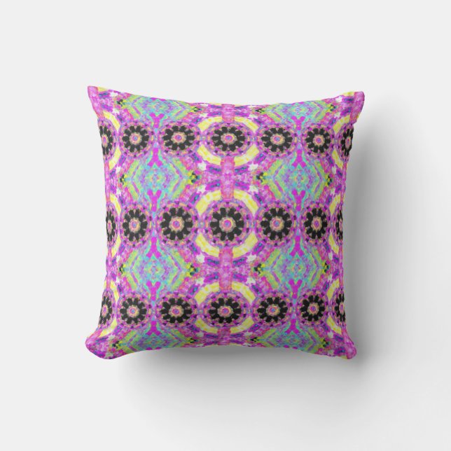 Tribal Pink Design Cushion (Front)
