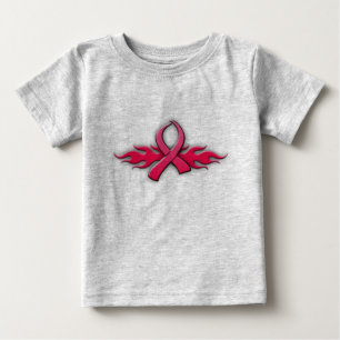 Tribal Pink Ribbon Baby T-Shirt