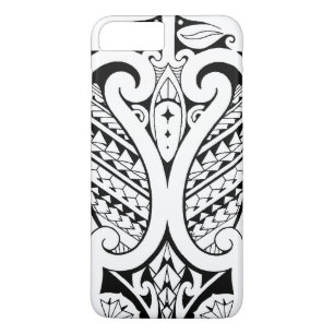 Tribal Polynesian tatoo with Samoan elements iPhone 8 Plus/7 Plus Case