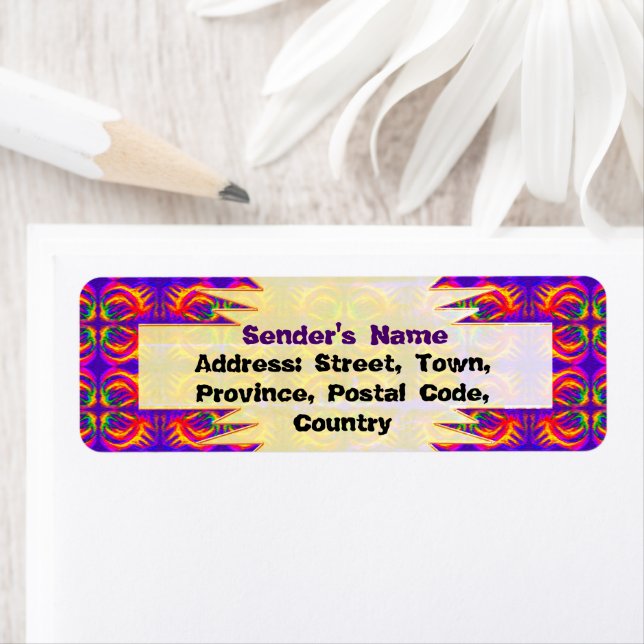Tribal Purple Return Address Label (Insitu)