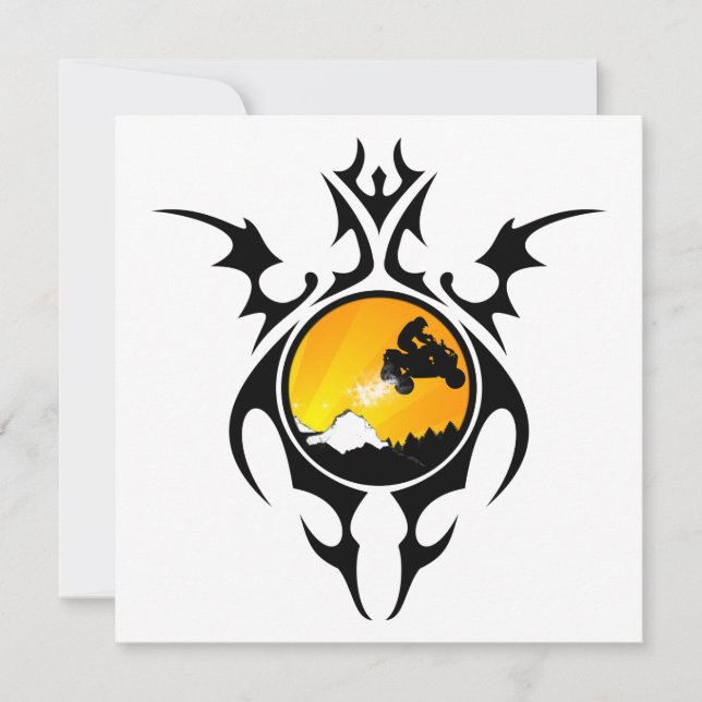 tribal quads invitation (Front)