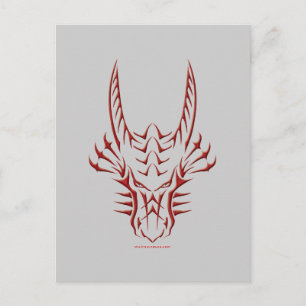 Tribal Red Dragon Head Postcard