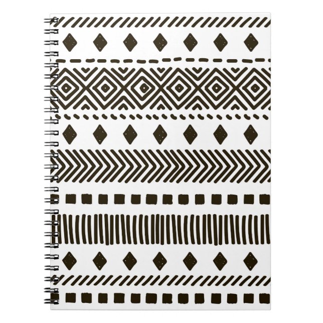 Tribal Rhythms: Ethnic Geometric Patterns Notebook (Front)