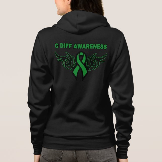 Tribal Ribbon...C Diff Hoodie (Back)