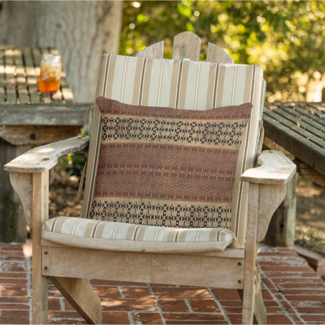 Tribal Rich Brown Mudcloth Cushion (Chair)