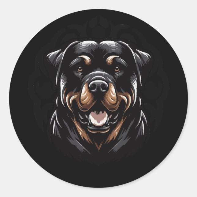 Tribal Rottweiler Sticker – Fierce & Loyal (Front)
