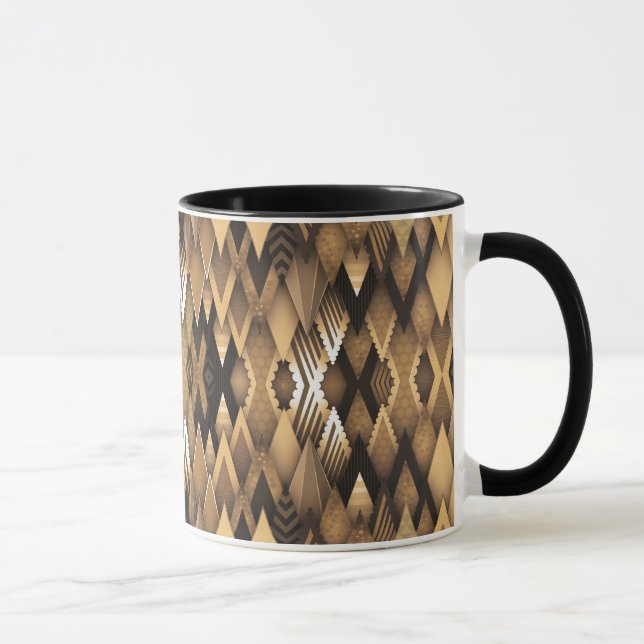TRIBAL RUSTIC TRIANGULAR PATTERN  MUG (Right)