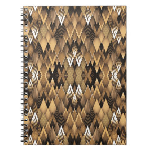 TRIBAL RUSTIC TRIANGULAR PATTERN NOTEBOOK