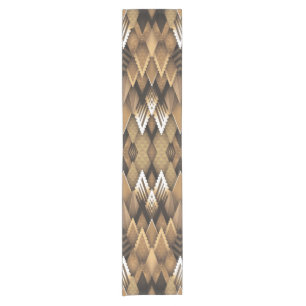 TRIBAL RUSTIC TRIANGULAR PATTERN SHORT TABLE RUNNER