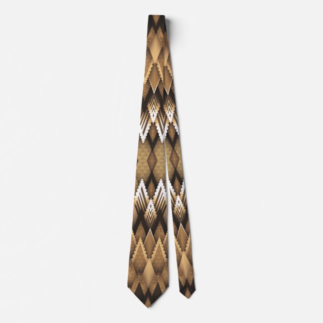 TRIBAL RUSTIC TRIANGULAR PATTERN  TIE (Front)