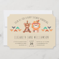 Tribal Safari Animals Boy Baby Shower Party