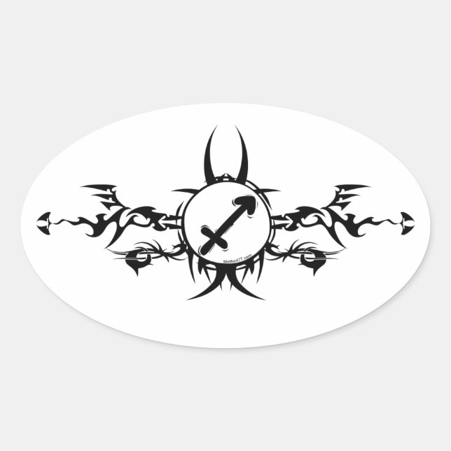 Tribal Sagittarius Stickers (Front)