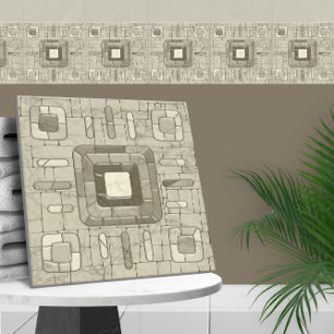 Tribal Sand Mosaic Art  Tile