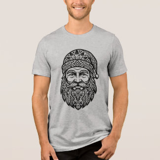 Tribal Santa Face Tri-Blend Shirt