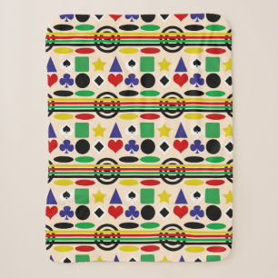 Tribal Scandinavian Nordic Pattern Design Sherpa Blanket