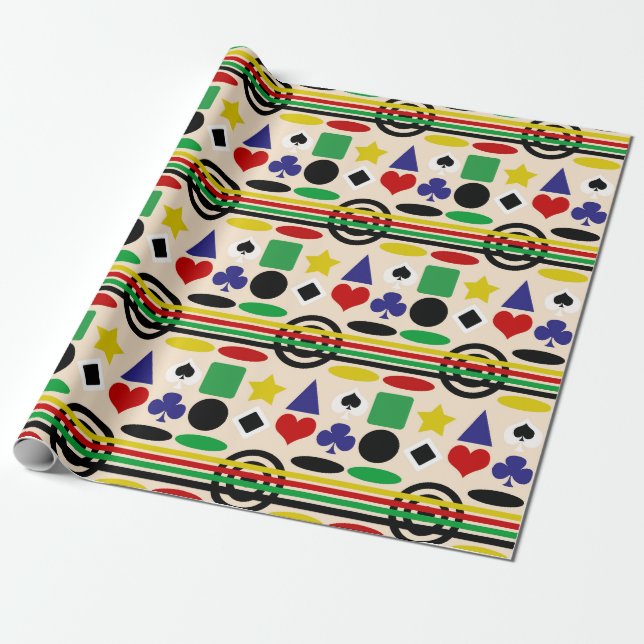 Tribal Scandinavian Nordic Pattern Design  Wrapping Paper (Unrolled)
