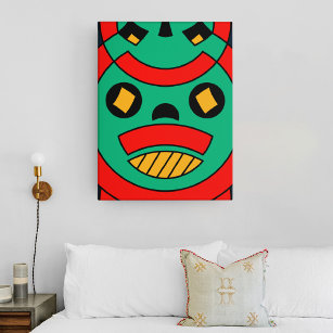 Tribal Scary Mask Canvas Print