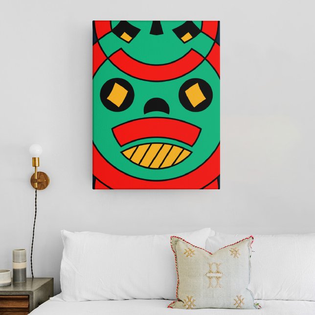 Tribal Scary Mask Canvas Print (Creator Uploaded)