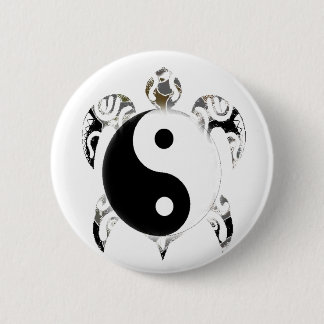 Tribal Sea Turtle 6 Cm Round Badge