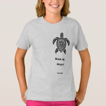 Tribal Sea Turtle, black and on the left