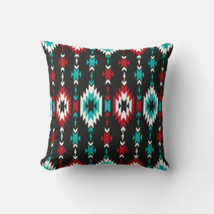 Tribal seamless colorful geometric pattern. Ethnic Cushion