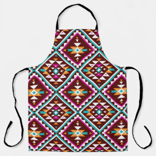 Tribal seamless colourful geometric pattern apron