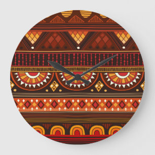 Tribal seamless design for various uses. large clock