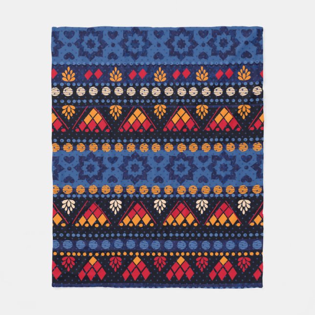 Tribal seamless pattern. fleece blanket (Front)