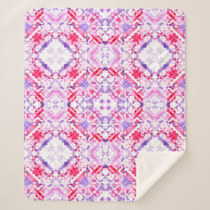 Tribal seamless pattern. Hand-painted grunge water Sherpa Blanket