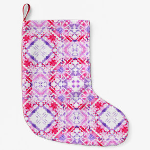 Tribal seamless pattern. Hand-painted grunge water Small Christmas Stocking