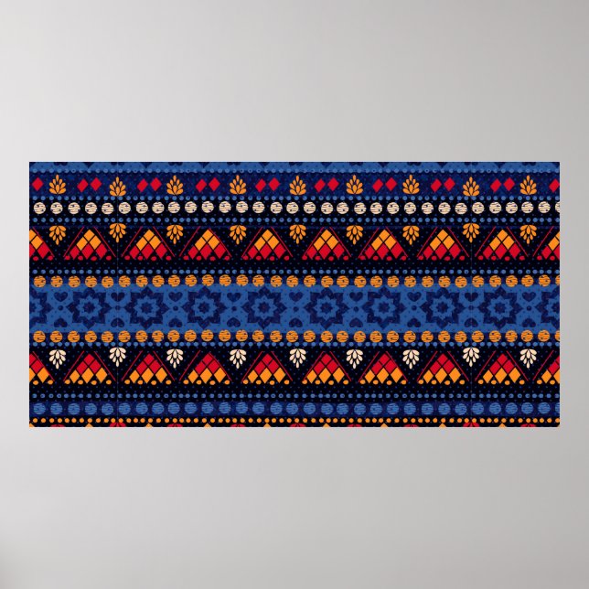 Tribal seamless pattern. poster (Front)