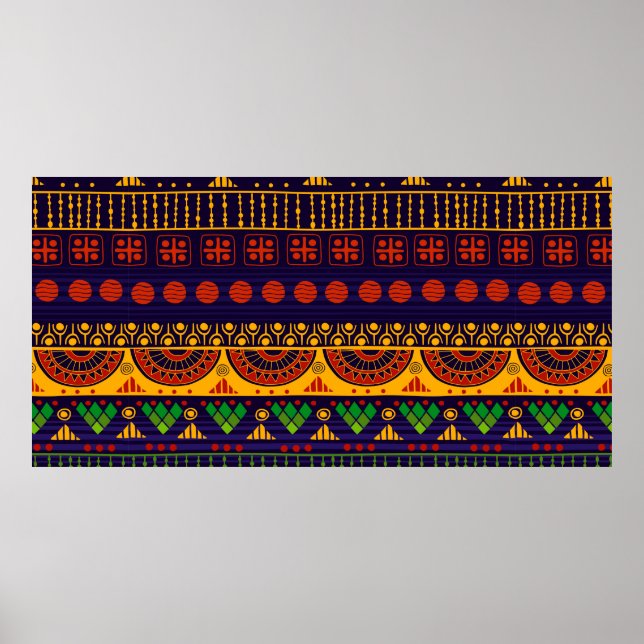 Tribal seamless pattern.  poster (Front)