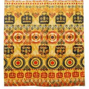 Tribal seamless pattern shower curtain